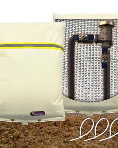 Backflow Preventer Insulation Cover, 16" W x 20" H YeloDeer Reusable Waterproof Sprinkler Valve Cover with Aluminum Foil, Outdoor Well Pump Cover Insulated for Winter Freeze Protection.