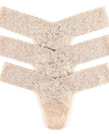 hanky panky, Signature Lace Low Rise Thong, Chai, One Size fits 2-12, Comfortable and Durable Underwear for Women