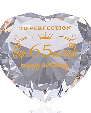 YWHL 65th Birthday Gifts for Women Crystal Diamond Birthday Gifts for 65 Year Old Woman 65-Year- Old Birthday Presents Ideas for Wife Mom Grandma