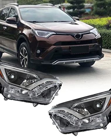 GXYWADY Headlight Assembly Replacement for 2016 2017 2018 Rav4 Left and Right Front Headlights