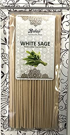 Balaji - Finest Colour Incense Sticks 145 Grams Pack - (White Sage)