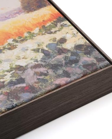 Akfado Canvas Frame for 30x40 Coastal Beachy Paintings, 1.5" Deep DIY Metal Floater Frames for Abstract Wall Art Prints, Ocean Wall Decor for Bedroom Hallway Entryway, No Glass & Back (Dark Brown)