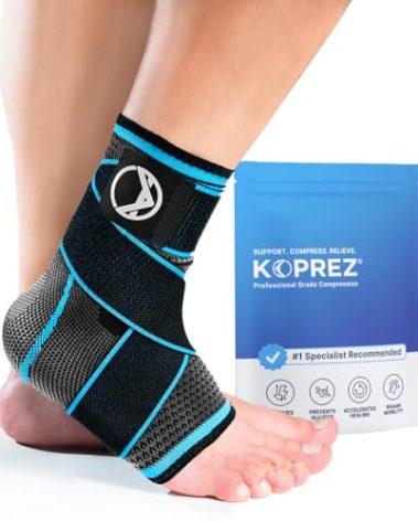 Koprez Plantar Fasciitis Sleeve - Plantar Fasciitis Relief, Plantar Fasciitis Socks, Ankle Compression Sleeve, Ankle Support for Women, Plantar Fasciitis Brace, Ankle Sleeve, Ankle Support Men