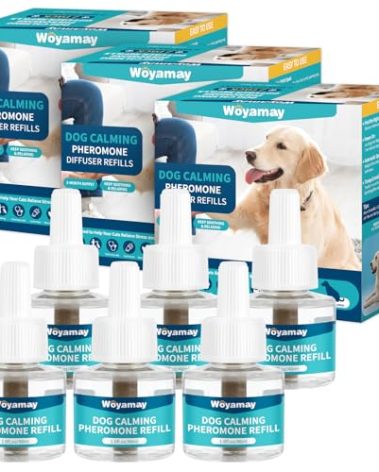 Woyamay Dog Calming Diffuser Refills - 6 Pack Dog Pheromones Calming Diffuser for Dog Anxiety Relief, Dog Pheromone Diffuser, 180 Days Pheromone Diffuser to Calm Dogs, Fits All Common Diffuser Heads