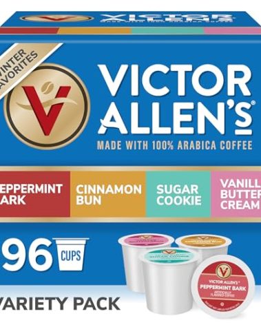 Victor Allen's Coffee Winter Wonderland Variety Pack, 96 Count, Single Serve Coffee Pods for Keurig K-Cup Brewers