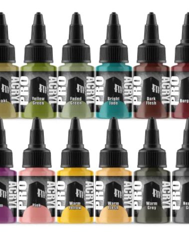 Monument Hobbies PRO Acryl 22ml Acrylic Paint Set - Miniature Paint for Wargames - Non Toxic Acrylic Paint Compatible with Both Brush and Airbrush Painting Techniques - Expansion Set 4