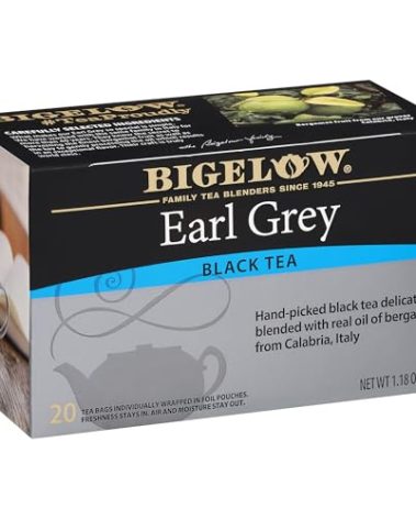 Bigelow Tea Earl Grey Black Tea, Caffeinated Tea, 20 Total Tea Bags (Pack of 1)
