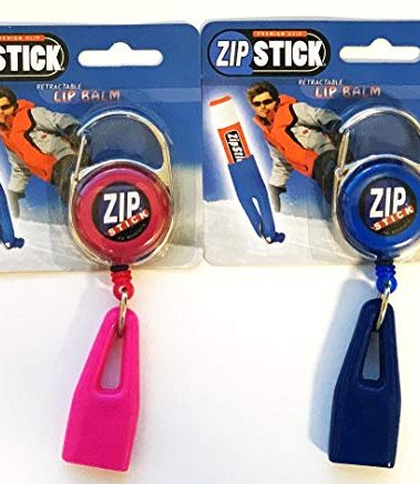 Zip Stick Retractable Lip Balm Holder - Assorted Colors (2Pack)