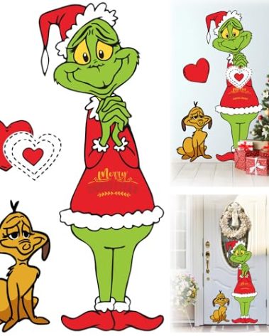 Large Funny Christmas Decorations, Christmas Classic Cardboard Cutouts for Xmas Wall Door Tree Porch Window Decor (Style1)