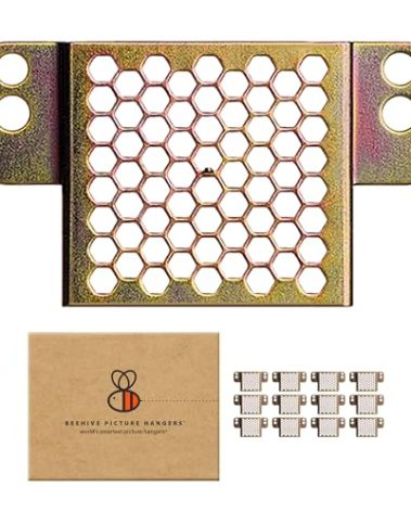 50 Pcs Picture Hanging Kit, The Ultimate Picture Hangers for Wood Frames and Canvases, for use on Drywall, Requires No Measuring or Moving Hardware to Hang Artwork, Hangs 6 Frames