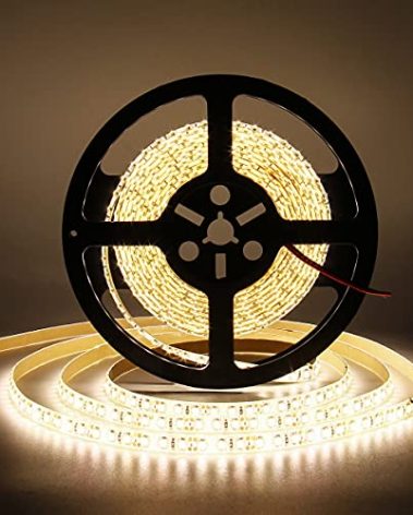 SUPERNIGHT 600pcs LED Light Strip Waterproof Warm White 4000K, Super Bright 600pcs LEDs, 16.4ft LED Flexible Rope Lights, Lighting for Garden/Home/Kitchen/Under Cabinet/Christmas/Party/Bedroom