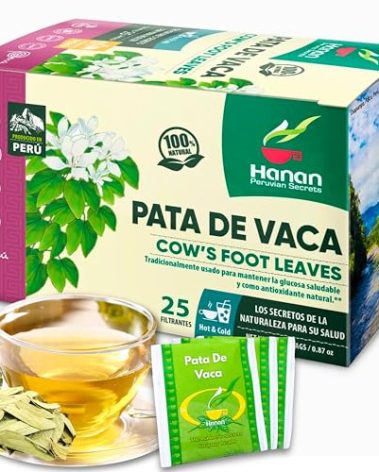 Hanan Pata de Vaca (Cow’s Foot Leaf) – 25 Herbal Tea Bags from Peru – Bauhinia forficata for Natural Blood Sugar Management