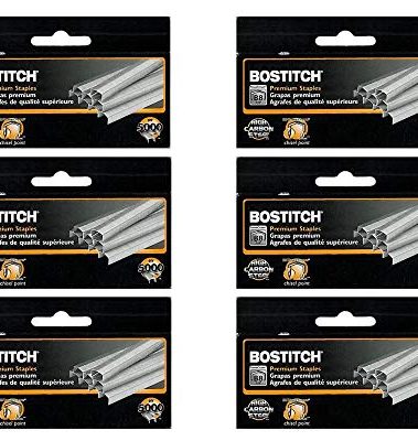 Value Pack of 6 Boxes Stanley Bostitch B8 Powercrown Premium 1/4" Staples (Stcrp21151/4)