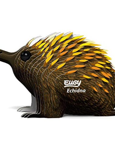 Eugy Echidna 3D Puzzle - 26 Piece Eco-Friendly Educational Toy Puzzle for Boys, Girls & Kids Ages 6+
