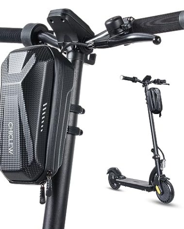 CHICLEW Portable Electric Scooter Bag, Quick Release Scooter Storage Bag with 2L Large Capacity, Waterproof Scooter Front Handlebar Bag for Carrying Phone, Wallet, Charger Tools, Repair Tools