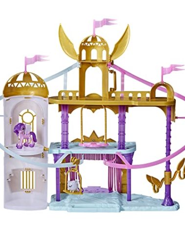 My Little Pony: A New Generation Movie Royal Racing Ziplines - 22-Inch Castle Playset Toy with 2 Moving Ziplines, Princess Pipp Petals Figure
