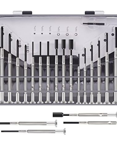 16PCS Mini Precision Screwdriver Set, XAQISHIRE Small Screwdriver Kit with 16 Different Size Flathead Phillips Hex Socket Head, Ideal For Watch, Jewelers, Eyeglass, Toys, Computer, Electronic Repairs