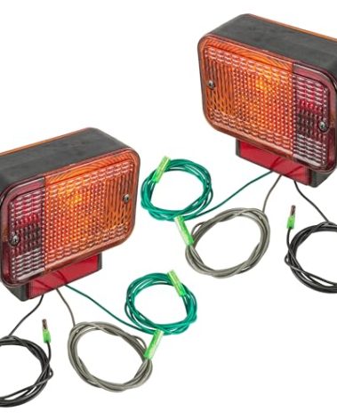 Caltric Left and RIght Side Tail Light Compatible with John Deere 2305/2320 / 2520/2720 / 3120/3203 / 3320/3520 / 3720/4105 / 4200/4300 / 4400/4500 / 4600/4700 / AM120359 AM120360