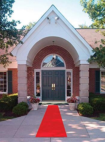 Movie Night Red Aisle Runner 24 in × 15 ft Red Carpet Event Runner Wedding Rug for Indoor Outdoor Wedding Party Decorations