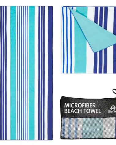 Elite Trend Microfiber Beach Towel - Extra Large 78x35 Inch Sand Free Quick Dry Towel for Travel, Swimming, Pool, Yoga, Hiking, Camping – Lightweight Fast Drying Microfiber Towel Compact for Adults