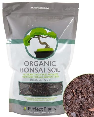 Bonsai Soil by Perfect Plants - 2qts. | Premium All-Purpose Mix Bonsai Tree Varieties