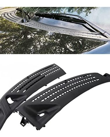 ECOTRIC Windshield Wiper Cowl Cover Panel Compatible with 2004-2008 Ford F150 2006-2007 Lincoln Mark LT Outer Window Wiper Cowl Grille Replacement for 4L3Z-15022A69-AA & 4L3Z-15022A68-BA