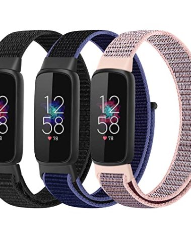 PBFairyy Nylon Bands Compatible with Fitbit Luxe Bands, Solo Loop Adjustable Fabric Sport Straps Replacement Wristband for Fitbit Luxe for Women Men