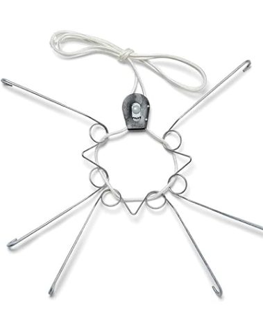 Display Buddie Adjustable Wall Plate Hanger - Secure for Round Platter Bowl Tray Wall Display - Steel - Silicone Hooks - Large 14"-22" up to 8 lbs