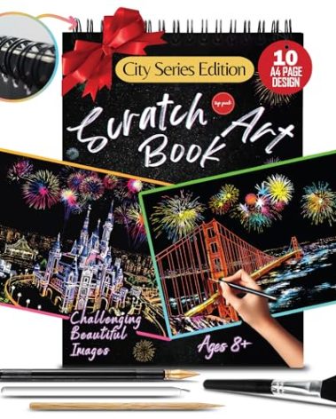Scratch Art Book for Adults - Colorful City Series Scratch Art | Scratch Painting Foil Art for Adults | Scratch and Sketch City Series Books | Foil Engraving Scratch Art Adult (City Series)