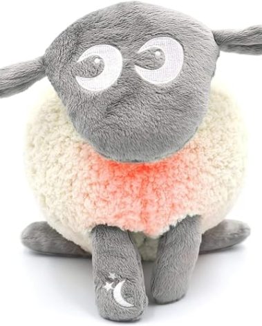 Sweet Dreamers, Rechargeable Ewan Deluxe, Gray | Baby & Toddler White Noise Sound Machine | Cry Sensor & Nightlight | 10 Soothing Sounds | Continuous or Timer Playback | Machine Washable