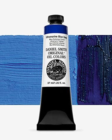 Daniel Smith Original Oil Color Paint, 37ml Tube, Ultramarine Blue Deep, 284300083