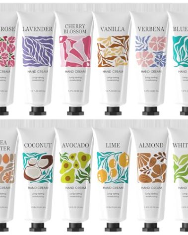 12 Pack Hand Cream for Dry Hand Lotion Natural Plant Fragrance, Stocking Stuffers for Girl Christmas Gifts, Hand Lotion Travel Size Hand Cream Bulk for Women, Teacher Appreciation Gifts Bridesmaid