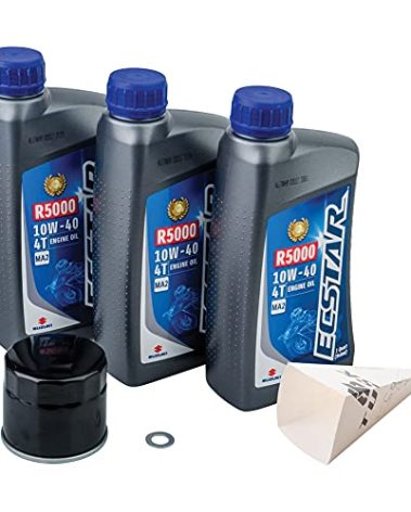 Tusk 4-Stroke Oil Change Kit Suzuki ECSTAR R5000 10W-40 Compatible with Suzuki King Quad 750AXi 2008-2024/450 4x4 2007-2010