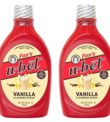Fox’s U-bet Vanilla Flavored Syrup (2 Pack) — A Brooklyn Original, 20OZ, Kosher Certified, Fat Free, No High Fructose Corn Syrup -Made in the USA.