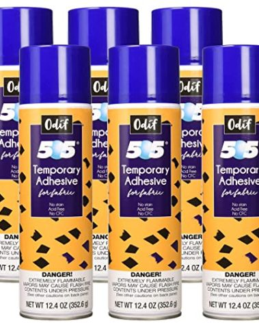 Odif USA 505 Spray & Fix Temporary Fabric Adhesive 6/Pk-12.4oz, 6 Pack