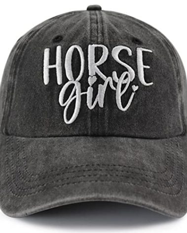 Horse Gifts for Girls Women, Funny Animal Lover Horse Hat, Adjustable Cotton Embroidered Horse Party Decorations Baseball Cap, Retirement Birthday Gifts for Mom Wife Grandma Friend Farmer Ranch Owner