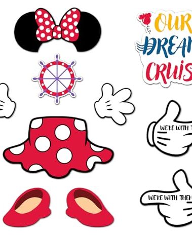 10 Pcs Cruise Door Decorations Magnetic, Funny Captain Mouse Cruise Door Decorations, Mouse Ears Magnet for DCL Cruise& All Major Cruise