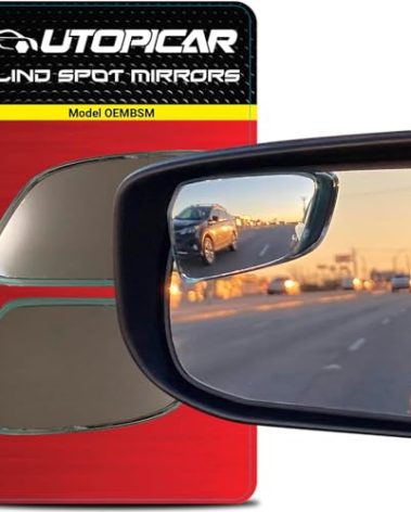 Utopicar Convex Blind Spot Mirrors 2 Pack - OEM Car Side Mirror Blindspot Eliminator Automotive Exterior Accessories - Adjustable Blind Spot Mirror - Universal Fit