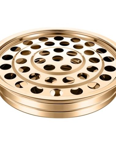 Suzile Holy Communion Trays House up 40 Cups for Churches Serving Communion Set Stainless Steel Communions Plates Church Holy Ware Sets Supplies (Gold)