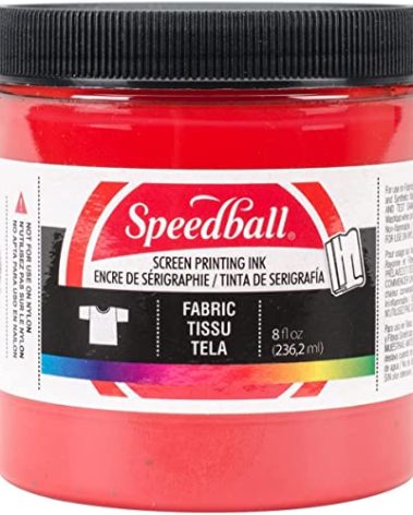 Special Fabric Screen Printing Ink 8 oz, Colour: Red