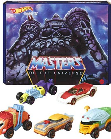 Hot Wheels Masters of The Universe 1:64 Scale Toy Car 5-Pack, Set of 5 Character Vehicles Inspired by He-Man, Skeletor, Man-at-Arms, Beast Man & Teela