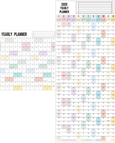 Yearly Wall Calendar 2026 Dry Erase Calendar for Wall, Large Reversible Erasable Laminated Full Year Wall Calendar One Page, Horizontal/Vertical, 17"X 40" (Open), Rolled in Tube