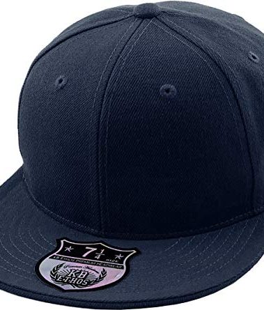 KBETHOS KNW-2364 NAV (7 3/8) The Real Original Fitted Flat-Bill Hats True-Fit, 9 Sizes & 20 Colors
