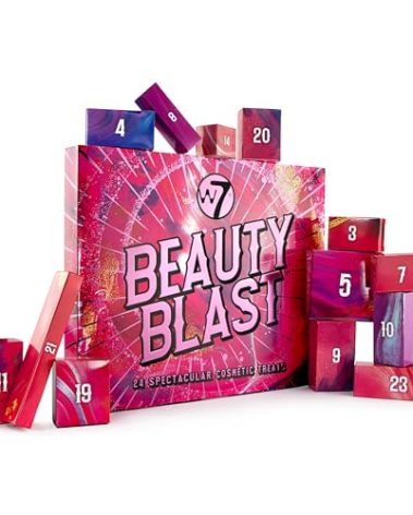 W7 Beauty Blast - Makeup Advent Calendar 2025 - Beauty & Cosmetic Calendar - Individually Boxed Makeup & Cosmetic Surprises For the 24 Days to Christmas - Cruelty Free Gifting