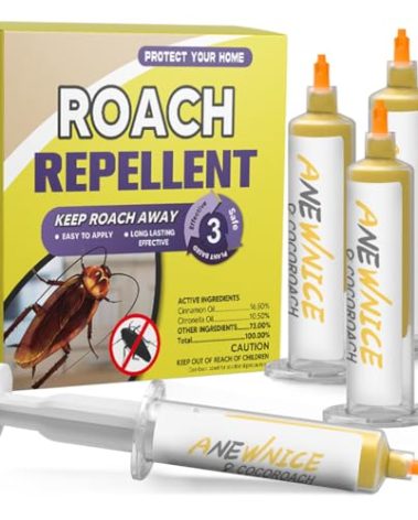 Roach Repellent for Indoor Use, Cockroach Repellent for Kitchen, Roach Repellent for Home,Car,Pet and People Safe,Simple to Use – 4 Pack