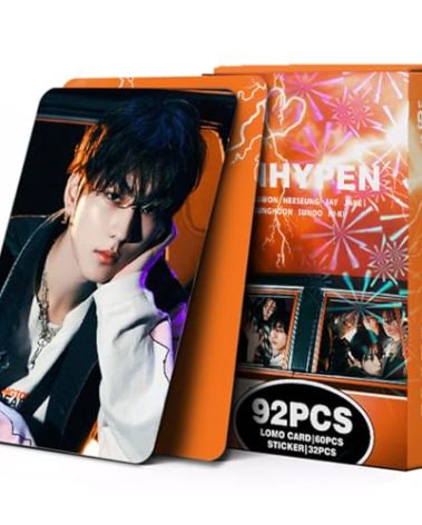 KPOPBP 92 PCS Photocards Orange Blood Mini Album 60 PCS Lomo Cards Set, 32 PCS Kpop Stickers, Gift Merchandise for Boys and Girls