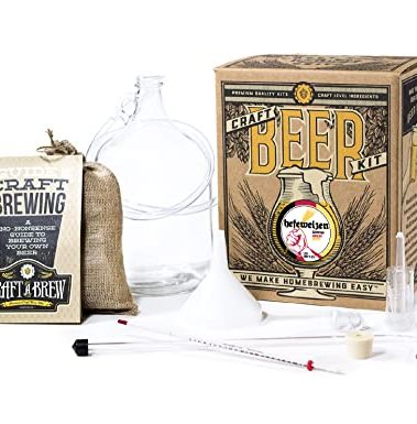 Craft A Brew - Hefeweizen - Beer Making Kit - Make Your Own Craft Beer - Complete Equipment and Supplies - Starter Home Brewing Kit - 1 Gallon