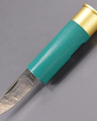 Beretta Shotgun Shell Stainless Steel Hunting Pocket Folding Knife, Green