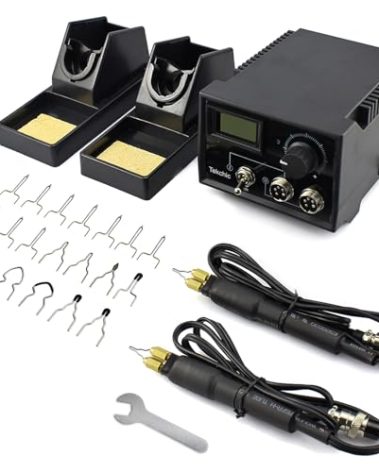 TEKCHIC 60W Professional Wood Burning Kit Pro Wood Burner Pyrography Tool with 20 Wire Nibs Tips Including Ball Tips
