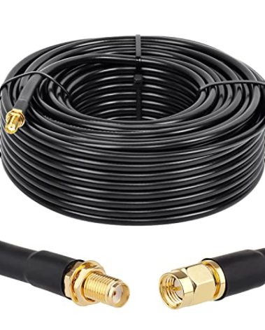 XRDS RF SMA Extension Cable - 100 FT with SMA Male to Female Connector, 50 Ohm Low Loss Coax Coaxial Cable